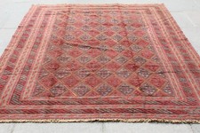 Vintage Hand Made Afghan Mushvani Oriental Red Wool Large Carpet 282x198cm