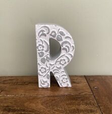 NEXT Vintage Carved Letter R Ornament Alphabet Monogram - Brand New