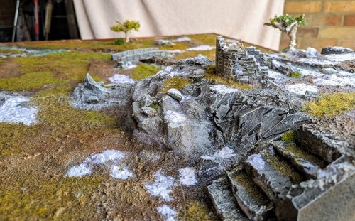 Wargaming board ruined tower - , board.