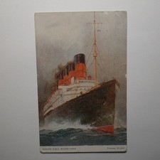 ARTIST POSTCARD CUNARD LINE