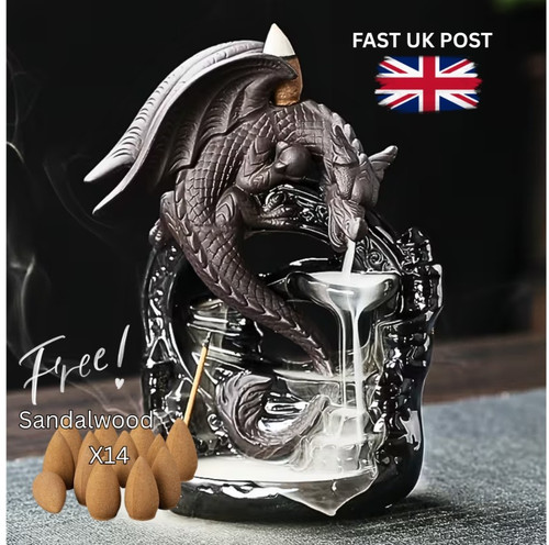 Dragon backflow incense burner - dragon,