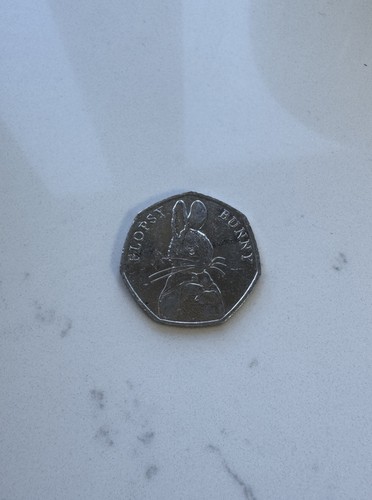 Flopsy bunny 50p coin 2018 - bunny,