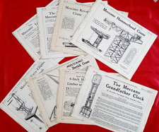 8 x Vintage Meccano Special Instruction leaflets Super Models (Photocopies)