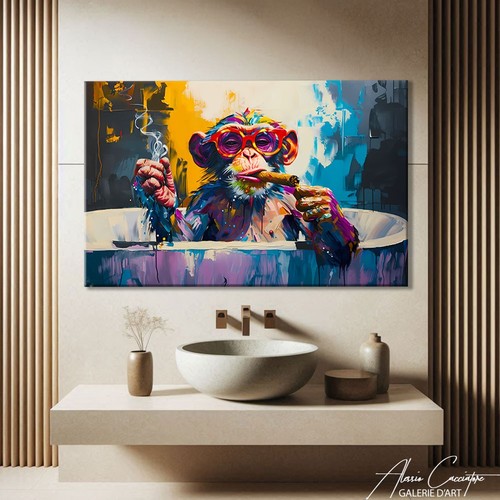 Funny bathroom wall art canvas - bathroom,