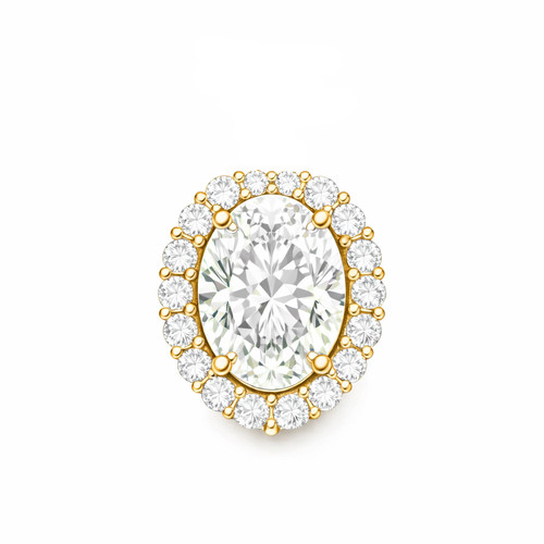 14k yellow gold - 14k, halo