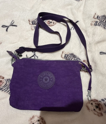 Kipling purple nylon crossbody - kipling,
