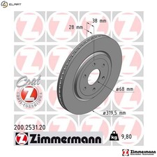 2x BRAKE DISC 200.2531.20 FOR