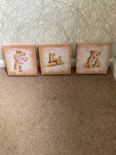 Wooden Teddy Bear Pictures x3