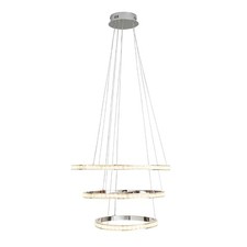 Chrome 3 Ring LED Pendant