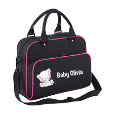 Personalised Name Girl Elephant Baby Bag Baby Changing bag Personalised Mum 