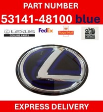 Genuine!!!.  Lexus Radiator Grille emblem 53141-48100 (48110) Blue OEM Hybrid