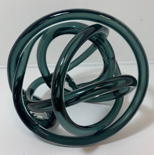 Glass knot sculpture snake - glass,