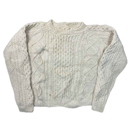 Vintage aran hand knit jumper - hand,