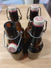4 x Lefebvre Belgium 1876 Beer Bottles with Grolsch Style snap tops *Free P&P*