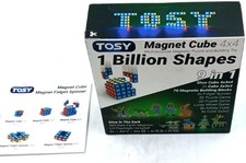 TOSY Magnet Cube 4X4 66 Building Blocks + 4 Fidget Spinner + 2UV Flashlight 6+