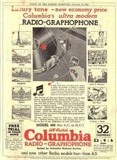 Original 1932 Advert COLUMBIA