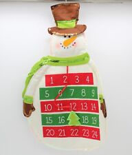 Large Felt Sequin with Pockets Christmas Snowman Advent Calendar Kids Xmas Home