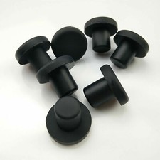 Black Solid Round Hole Plug