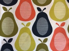 53cm x 41cm Wide Orla Kiely Scribble Pear Multi Medium Weight Cotton Fabric New