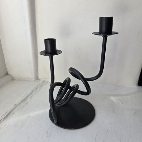 Modern twisted iron candelabra - modern,