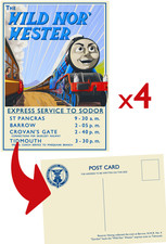 SET OF 4 postcards "Wild Nor'