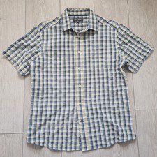 Plaid Shirt M&S Man Soft Touch Medium Short Sleeve Check