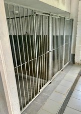 Galvanised Dog Kennel Panels Inc Gate & Solid Panels various sizes (Used)