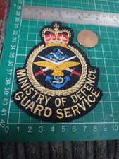 Ministry of Defence Guard Service Jacket Pocket /Blazer Badge. 
