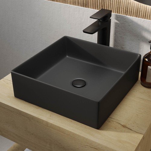 Matt black square - matt, countertop