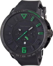 Tendence Gulliver Sport Quartz Watch Green Dial with BlackPlastic Strap TT560003