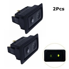 2Pcs 6Pin Universal Car Electric Power Window Switch w/ Indicator Light Control