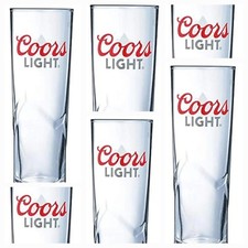 6 x Coors Light Beer Glasses