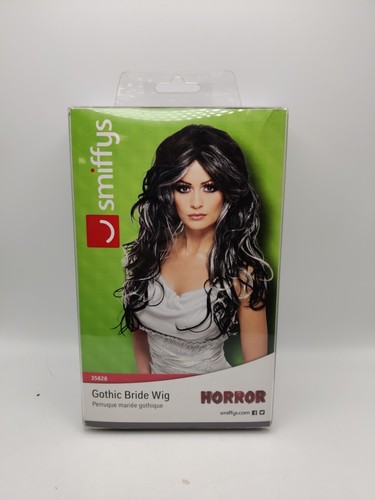 Smiffys gothic bride wig - wig, black