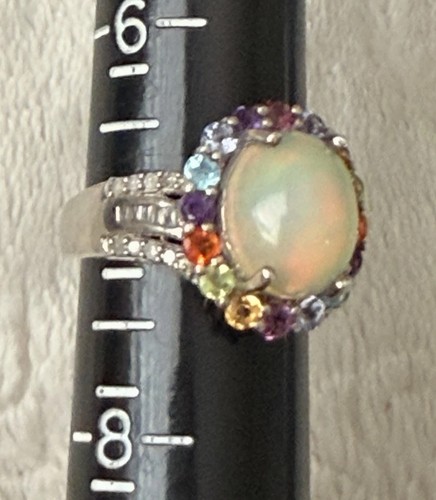 Genuine opal diamond multi - genuine, opal,