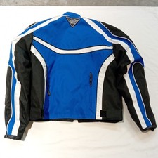 RK Sports Motorcycle Jacket. Blue/ Black Textile. Size XL