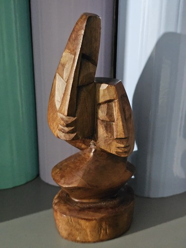 Vintage carved wood lovers - vintage,