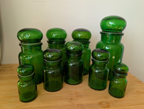 Vintage belgian green glass - green,