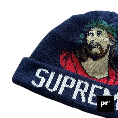 Supreme jesus beanie - beanie, navy