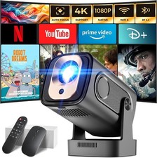 WOWLINK W206 Smart Projector 4K Support Auto Correction WiFi 6 Bluetooth 5.4-Z03