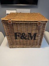 Fortnum & Mason Tall Wicker Basket Hamper F&M