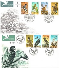 1974 - 1975 South Africa SWA Native Birds & Protected Birds of Prey FDC