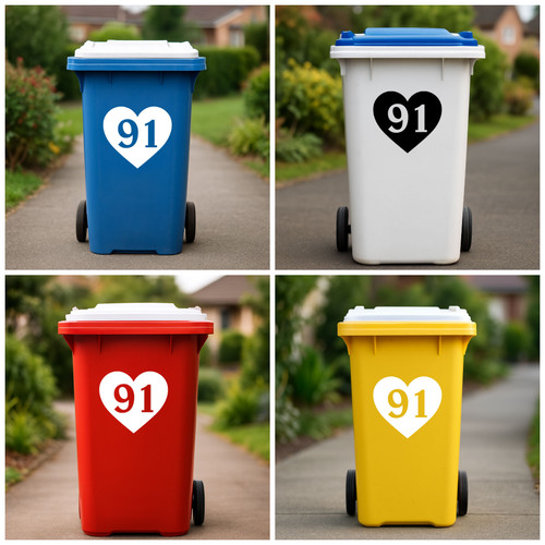 Wheelie bin heart - bin, design