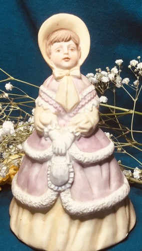 Antique bisque figurine girl - bisque,