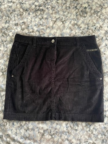 Next black cord mini skirt - black,