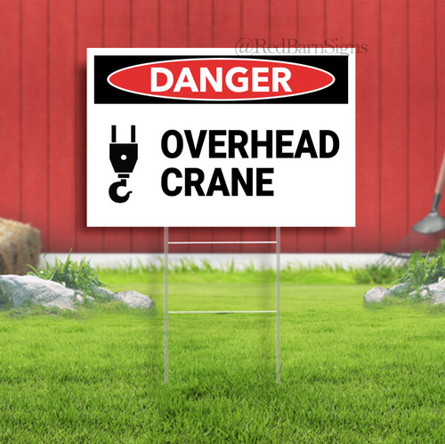 Overhead crane warning indoor - overhead,