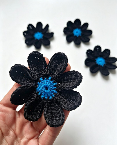Set crochet flower - of, 5