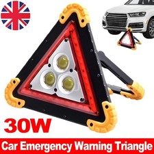30W Car Breakdown Triangle LED Emergency Safety Stop Sign with Red Warning Light