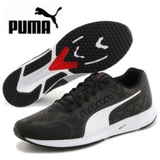 Men's Puma Running Shoes Speed Lite 2 Lightweight Black / White Mesh Trainers
