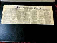 Antique Newspaper The Times  22 June 1923 In Faux Leather Folder