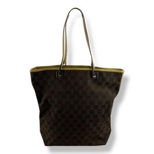 Gucci GG Brown/Beige Bucket Tote Handbag